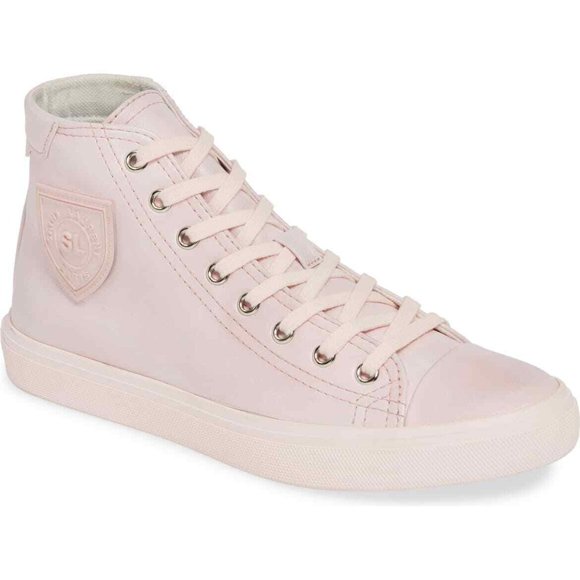 SAINT LAURENT Fanne Rose High Top Sneaker Size 37 - Picture 1 of 5